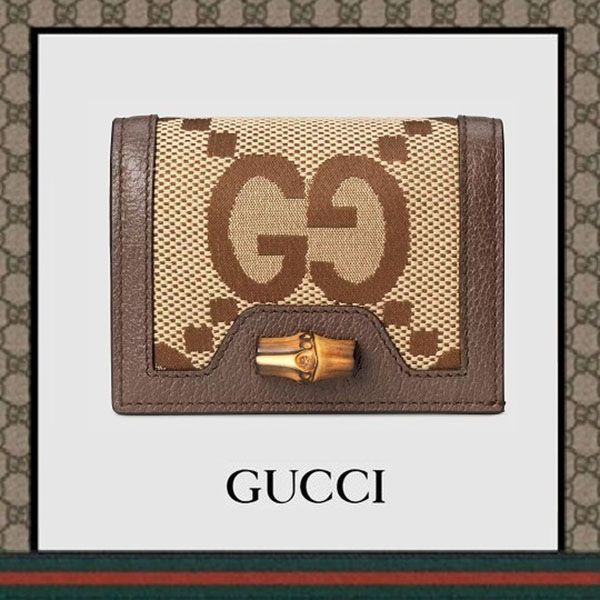 〔グッチ ダイアナ〕ジャンボGG 偽物 カードケース  658244 UKMBT 2572
