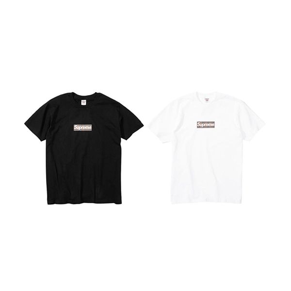 シュプリーム バーバリー Tシャツ 偽物 Box Logo Tee ボックスロゴ 2色