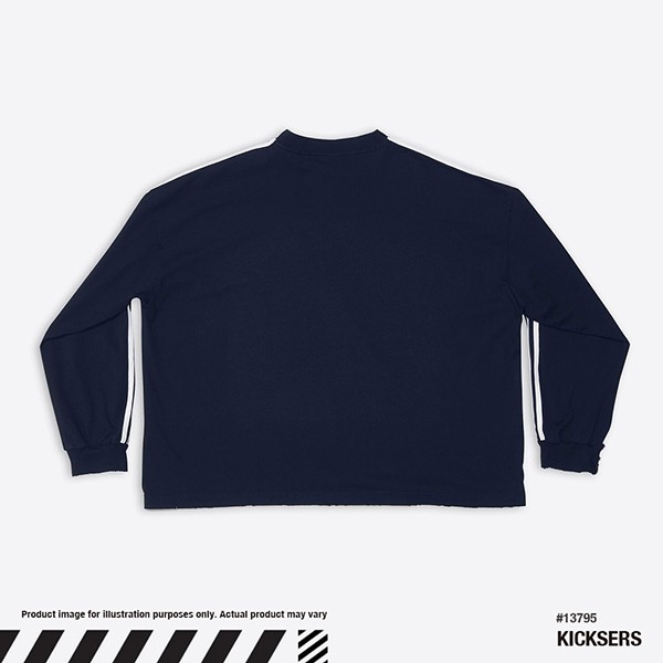 高品質バレンシアガ アディダス ロングスリーブTシャツ 偽物 Navy