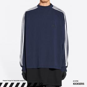 高品質バレンシアガ アディダス ロングスリーブTシャツ 偽物 Navy