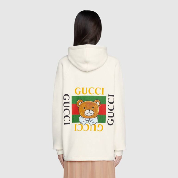グッチ カイ コピー 限定【EXO-KAI x グッチ コラボ】ベアプリント◆コットンパーカー 652682 XJDJF 9095
