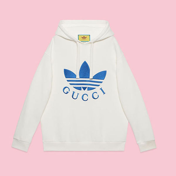 【アディダス × グッチ】スウェットシャツ 偽物オーバーサイズ パーカー702607 XJEDA 9088