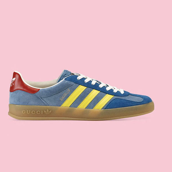 綺麗な【アディダス×グッチ】コラボ! メンズ スニーカー 偽物スエード SNEAKER 707848 9STU0 4860