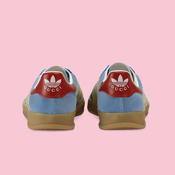 綺麗な【アディダス×グッチ】コラボ! メンズ スニーカー 偽物スエード SNEAKER 707848 9STU0 4860