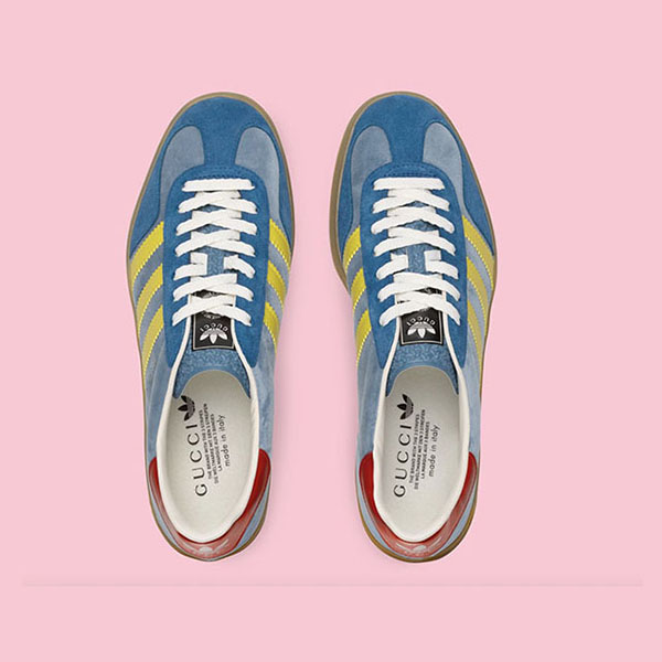 綺麗な【アディダス×グッチ】コラボ! メンズ スニーカー 偽物スエード SNEAKER 707848 9STU0 4860