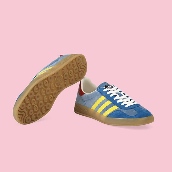 綺麗な【アディダス×グッチ】コラボ! メンズ スニーカー 偽物スエード SNEAKER 707848 9STU0 4860