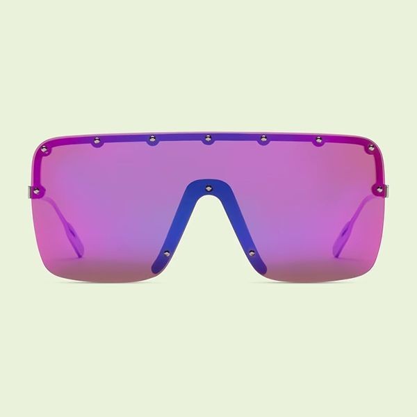 完売前に新作を先取り！新作 グッチ Mask sunglasses スポーティ メタル ロゴ 偽物 2色705388I33308012