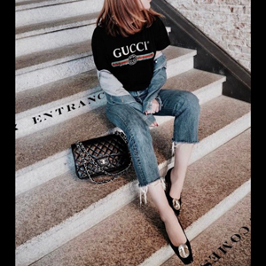グッチ Tシャツ コピー 2021新作大人気 MOST WANTED TEE Glitter Print Cotton T-Shirt