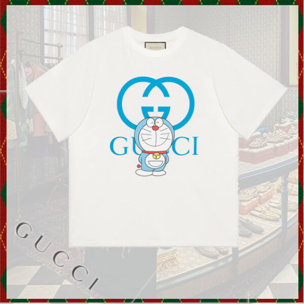 グッチ ドラえもん Tシャツ コピー☆21SS☆【グッチ】xDORAEMON★コラボ★オーバーサイズ 616036 XJDEZ 9791