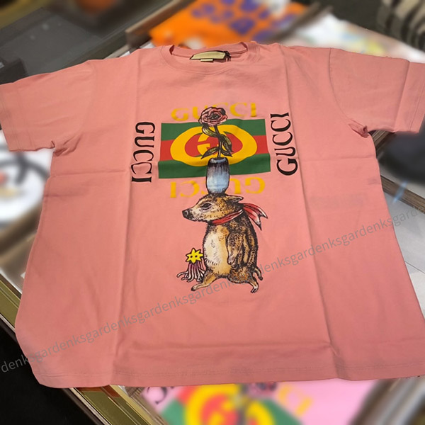 日本限定 グッチ×ヒグチユウコ 偽物コラボ★オーバーサイズTシャツ コピー 548334 XJDTN 9095