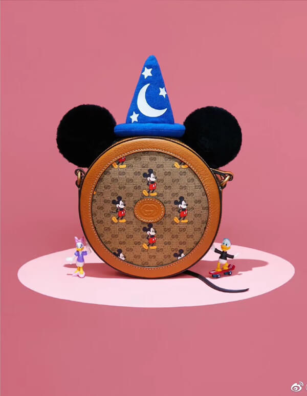 ミッキー 偽物2021年春夏新作 DISNEY x グッチ ディズニー x グッチコピー ラウンド ショルダーバッグ