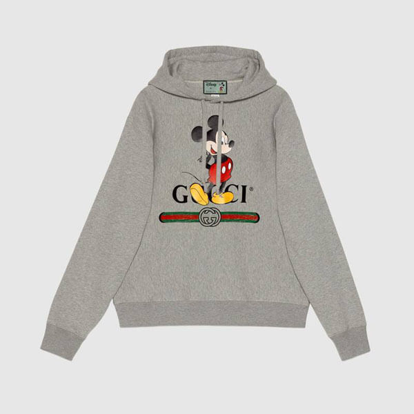 ミッキー 偽物 ディズニー x グッチ パーカー フード付き スウェットシャツ 604218 XJB68 1093