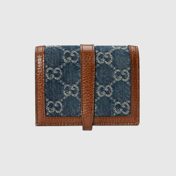 グッチ ミニ財布 偽物【グッチ】GG denim ジャッキー 1961 /カードケース ウォレット 645536 2KQGG 8375