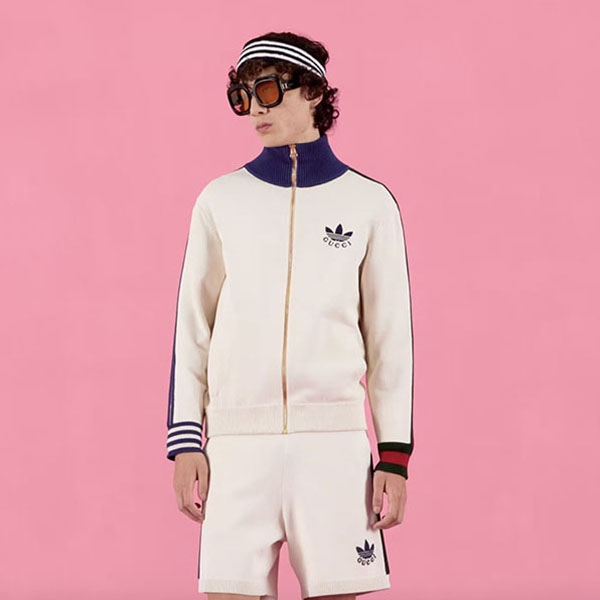 【アディダス×グッチ】コラボ ヴィスコース ジップアップジャケット700476 XKCIF 9791
