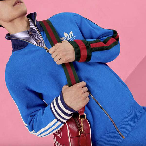 【アディダス×グッチ】コラボ ヴィスコース ジップアップジャケット700476 XKCIF 9791