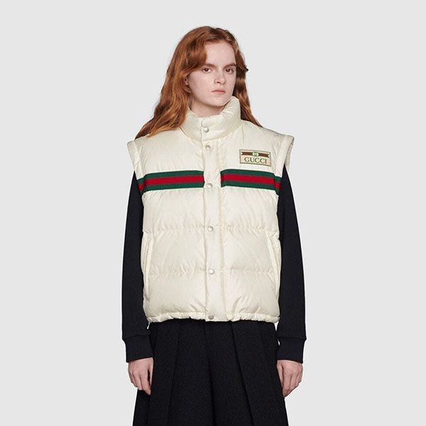グッチ ウェブ パデッド 偽物 ナイロン ボンバー ジャケット 683216