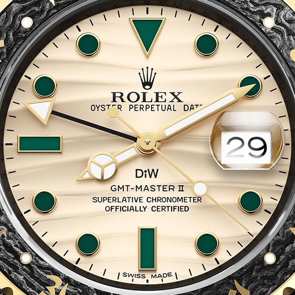 新作限定ロレックス DiW 偽物 カーボン GMTマスター Ⅱ 
