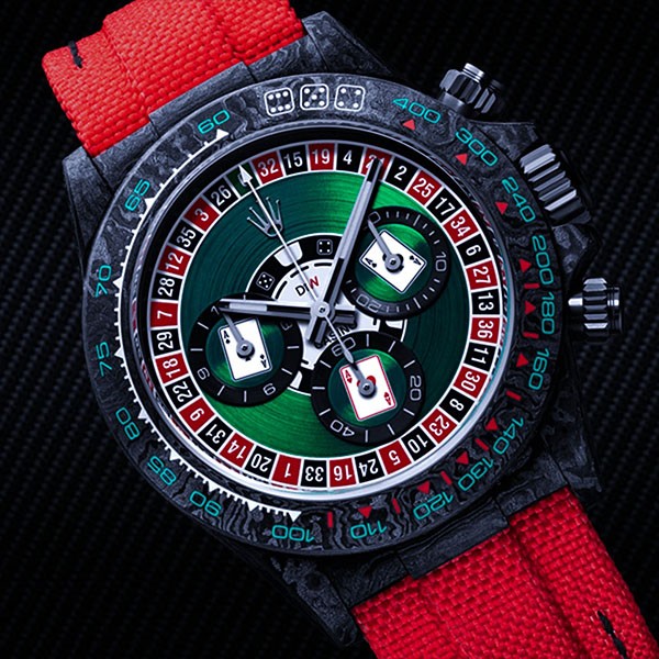 【累積売上額TOP10】ロレックス DiW 偽物 カーボン デイトナ“LUCKY PLAYER CASINO”