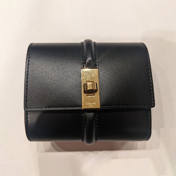 【セリーヌ】スモール トリフォールドウォレット ミニ財布10F523CQ7.38NO