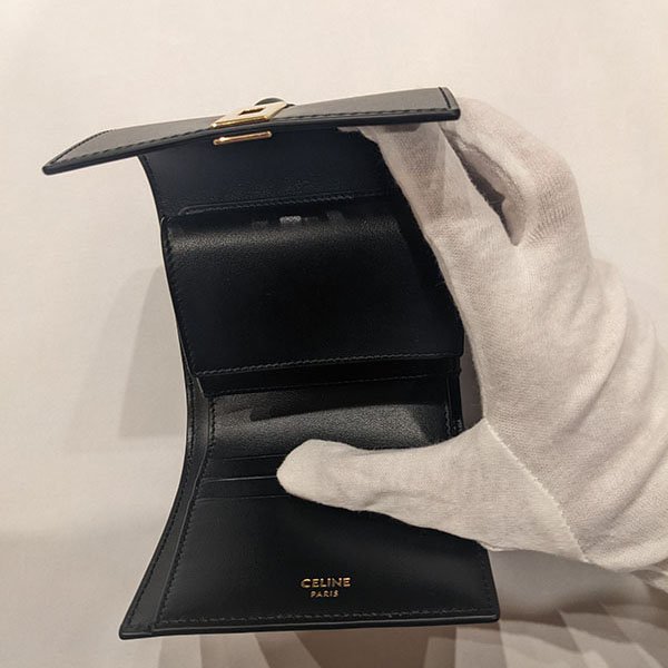 【セリーヌ】スモール トリフォールドウォレット ミニ財布10F523CQ7.38NO