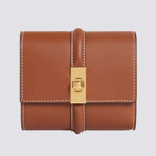 【セリーヌ】スモール トリフォールドウォレット ミニ財布10F523CQ7.38NO