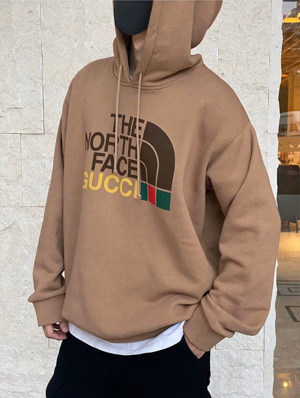 送料込 グッチ ノースフェイス 偽物 パーカー THE NORTH FACE x グッチ ロゴ マウンテン
