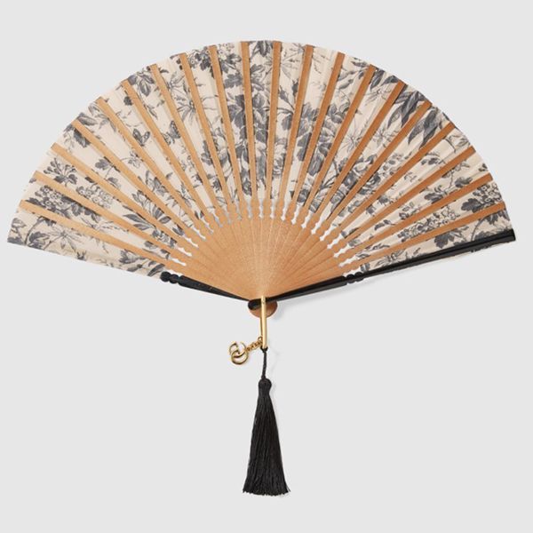 即発*グッチ ハーバリウムプリントファン 扇子 偽物アイボリー ギフト