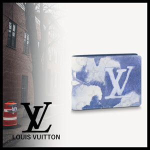ルイ ヴィトン 財布 偽物 LV ウォーターカラー WATERCOLOR ポルトフォイユミュルティプル M80458