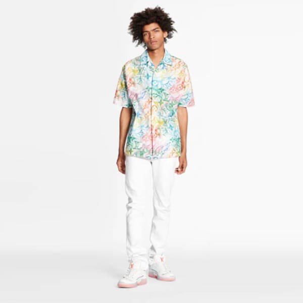 LV パステル モノグラム Tシャツ コピー ルイヴィトン ショートスリーブシャツウィズグラフィック 1A8HH5