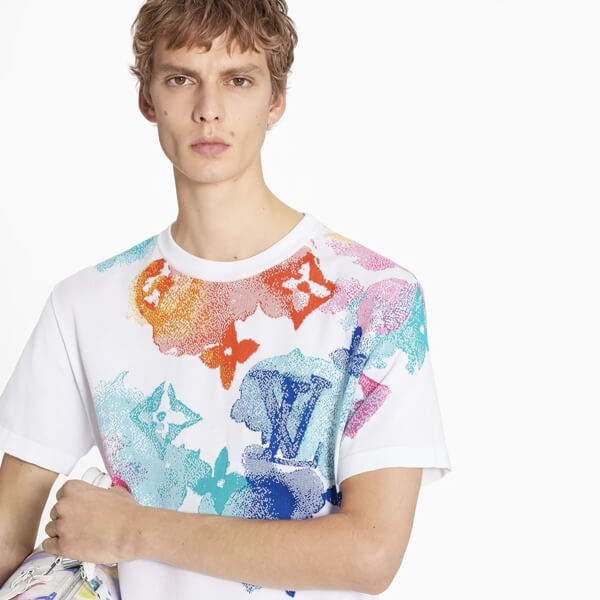 ルイヴィトン Tシャツ コピー LV ウォーターカラー WATERCOLOR【新作】モノグラム 1A8QWE