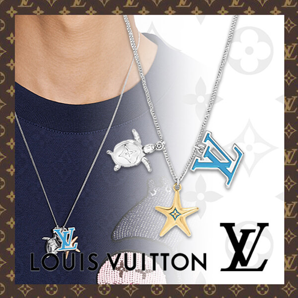 ルイヴィトン ネックレス コピー 3つのペンダントが揺れるデザイン☆LV☆ペンダント LVタートル M00280