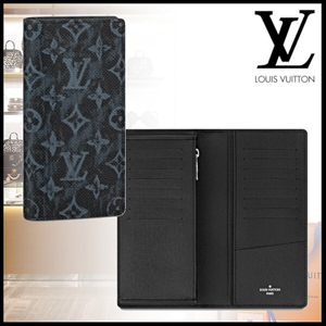 ルイ ヴィトン 財布 偽物 LV ポルトフォイユブラザ NM 長財布☆ モノグラム Pastel Noir M80019