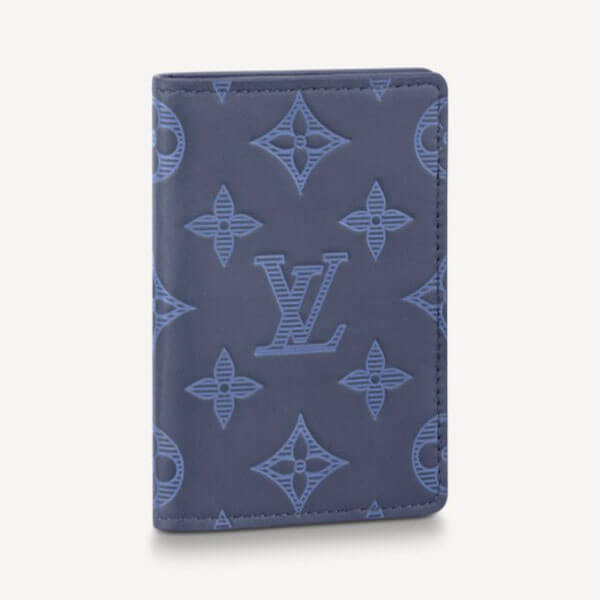 ルイヴィトン ネイビー コピー モノグラム シャドウ LV カード 名刺ケース オーガナイザー ドゥ ポッシュ 新モデル☆素敵M80421
