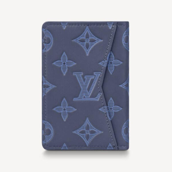 ルイヴィトン ネイビー コピー モノグラム シャドウ LV カード 名刺ケース オーガナイザー ドゥ ポッシュ 新モデル☆素敵M80421