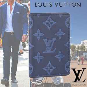 ルイヴィトン ネイビー コピー モノグラム シャドウ LV カード 名刺ケース オーガナイザー ドゥ ポッシュ 新モデル☆素敵M80421