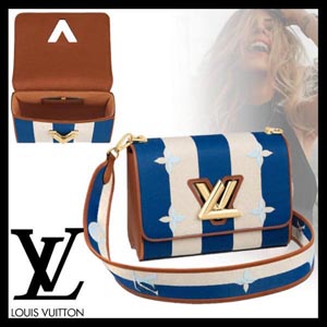 【ヴィトンショルダーバッグコピー】LV☆ショルダーバッグ ストライプ 青☆M57659