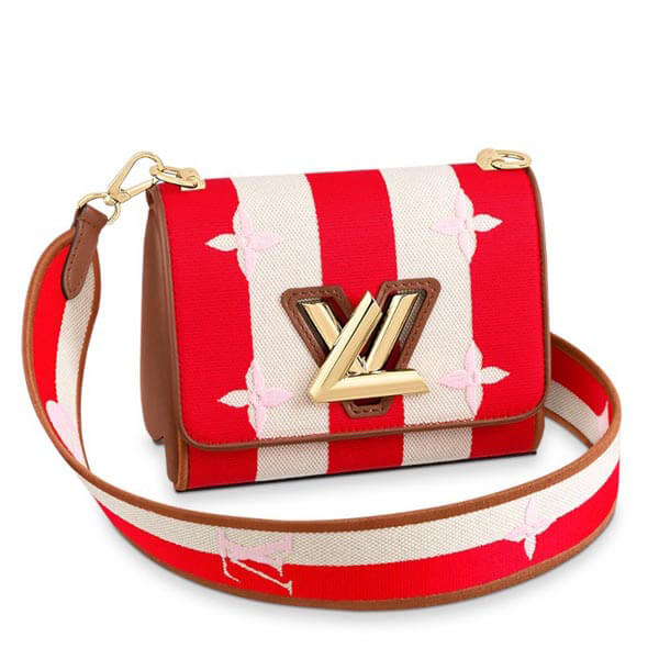 【ルイヴィトンコピーバック】LV☆ショルダーバッグ ストライプ 赤☆M57722