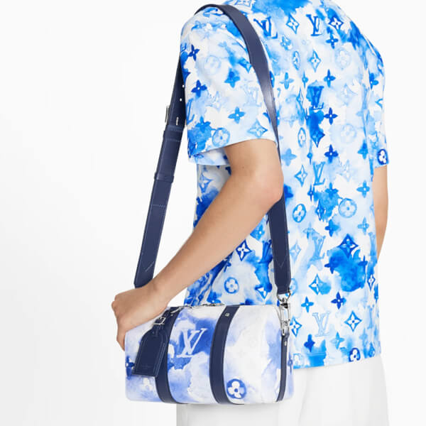 ルイヴィトン ウォーターカラー 偽物 21SS☆水彩 WATERCOLOR シティ キーポル M45757