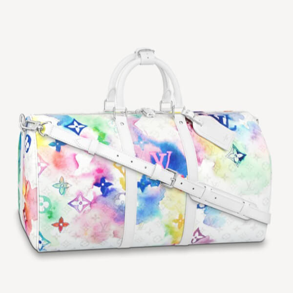 ルイヴィトン ボストン コピー LV ウォーターカラー WATERCOLOR 新作 キーポル 50 ボストンバック M45758