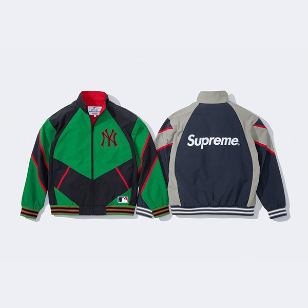 FW 21 シュプリーム x ニューヨーク ヤンキース トラックジャケット スーパーコピー