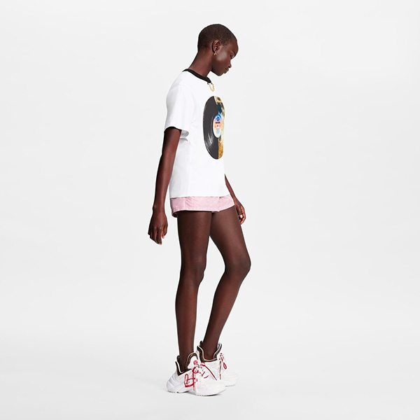 ルイヴィトン Tシャツ パロディ SUN SONG T-SHIRT ホワイト 1A98TB