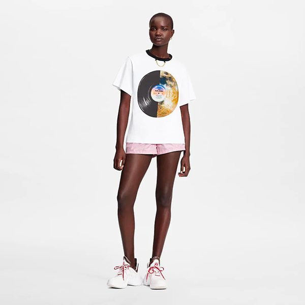 ルイヴィトン Tシャツ パロディ SUN SONG T-SHIRT ホワイト 1A98TB