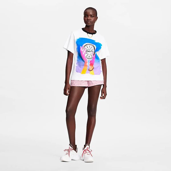 個性的な ルイヴィトン Tシャツ パロディ HEURES D’ABSENCE T-SHIRT 1A98TI