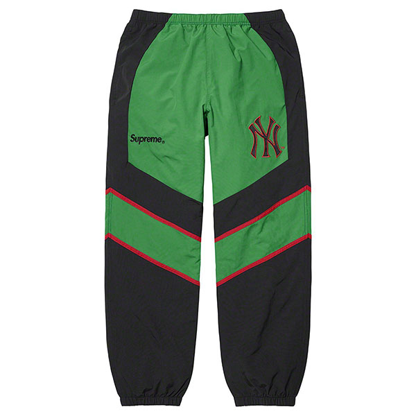 FW21 シュプリーム x ニューヨーク ヤンキース トラックパンツ 偽物
