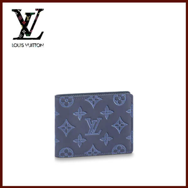 ルイヴィトン 財布 偽物 モノグラム シャドウ☆LV☆マルチウォレット 折り畳み財布 M80422
