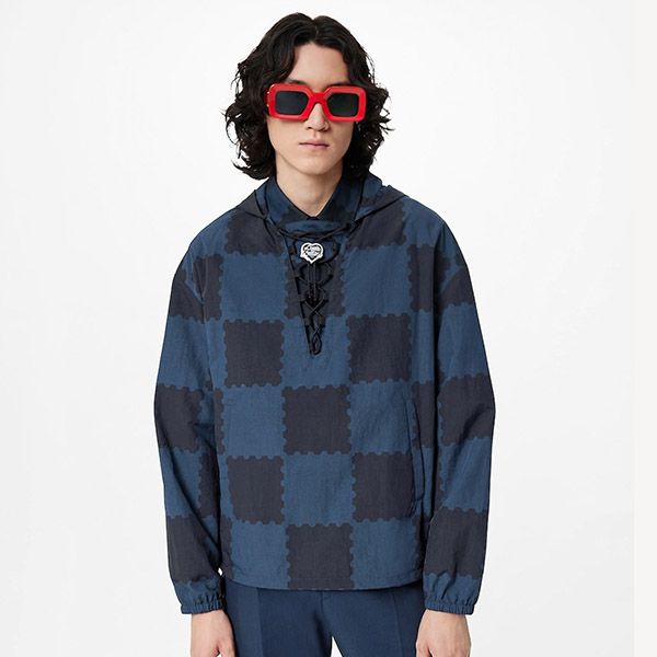 22SS★​ルイヴィトン ジャケット 偽物 NIGO 2 ダミエ ウインドブレーカー 1A9GVM