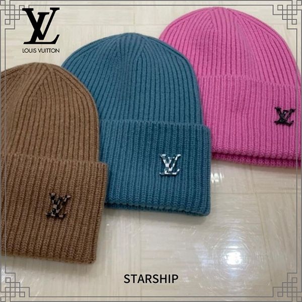 上質なカシミヤルイヴィトン ニット帽子 コピー ボネLVアヘッド ダミエ