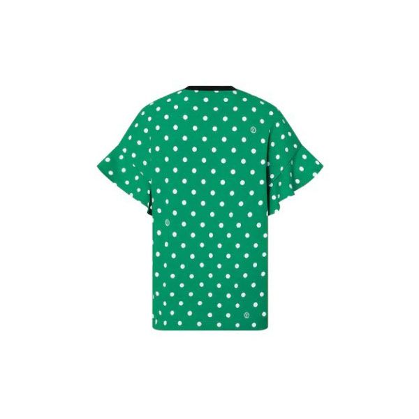 ルイヴィトン Tシャツ 偽物 半袖 水玉柄 コットン ロゴ お洒落に 1A9Y2O