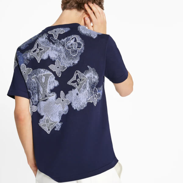 ルイヴィトン Tシャツ 偽物 Tシャツ ウォーターカラー モノグラム 半袖 1A8QWG