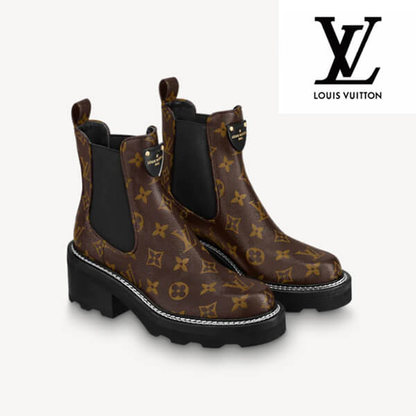 ルイヴィトン 革靴 コピー SINCE 1854シリーズ LVボブールライン アンクルブーツ